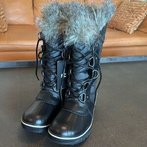 Sorel Tofino II Faux Fur Lined Black Size 7